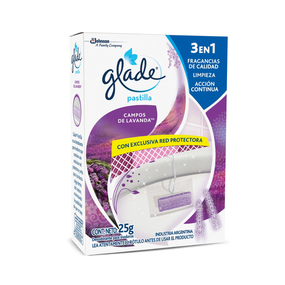 GLADE PASTILLA P/INODORO LAVANDA X25G