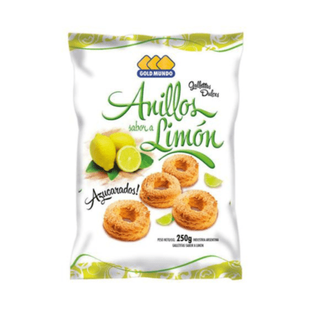 GOLD MUNDO GALLETITAS ANILLOS LIMON X250G