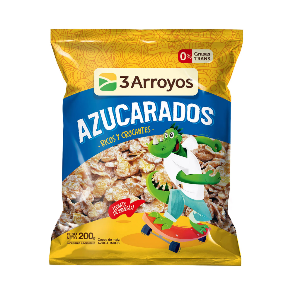 3 ARROYOS COPOS DE MAIZ AZUCARADOSM N26X200G