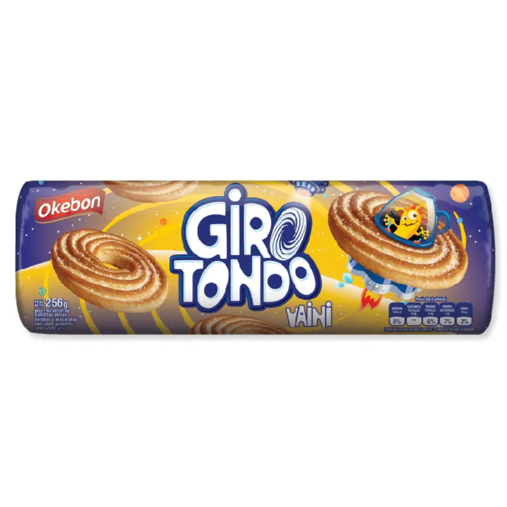 OKEBON GALLETITAS GIROTONDO VAINILLA X256G
