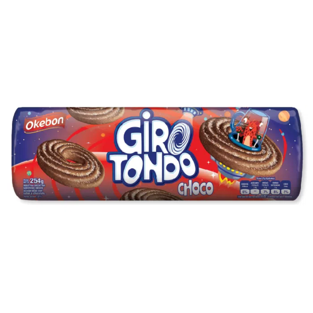 OKEBON GALLETITAS GIROTONDO CHOCOLATE X256G