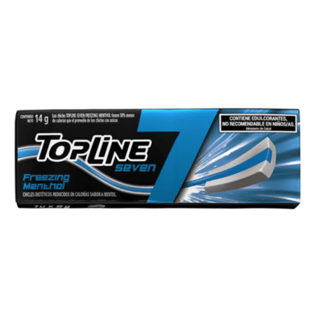 CHICLE TOPLINE 7 MENTOL 16X14G