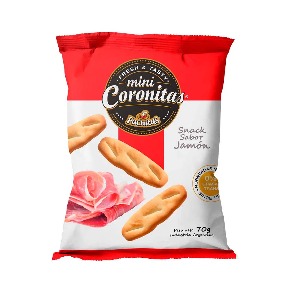 CORONITAS GALLETITAS SNACKS JAMON 30X70G