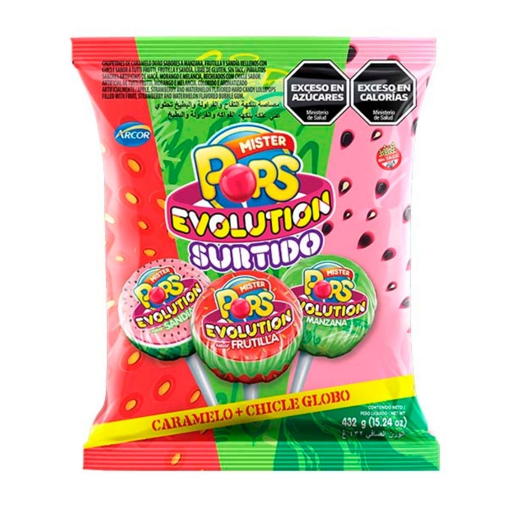 CHUPETIN MR POPS EVOLUTION SURTIDO X24U