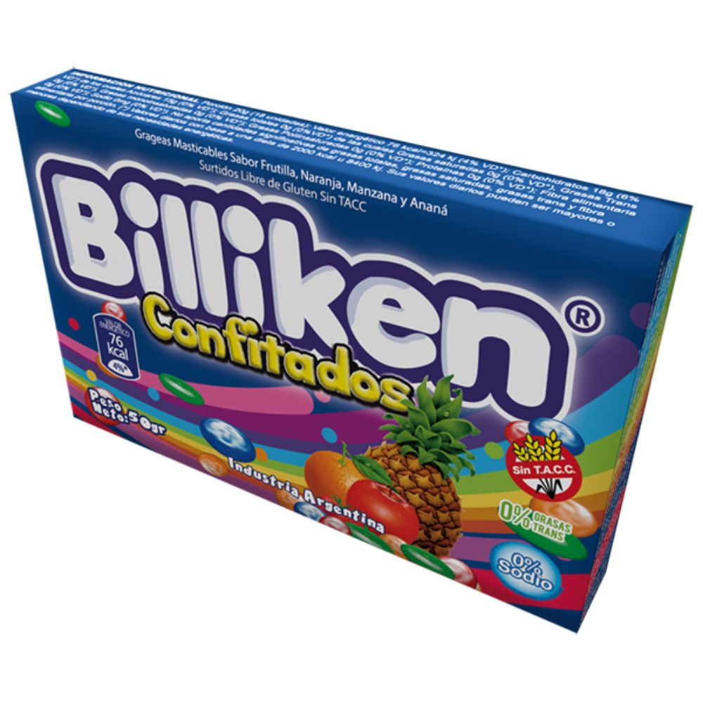 CARAMELOS BILLIKEN CONFITADOS FRUTA 12X50G