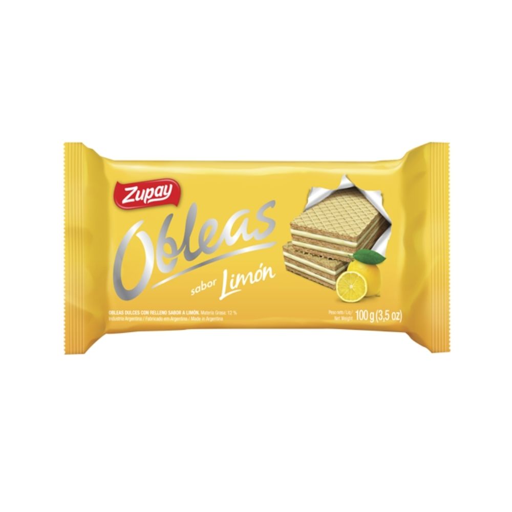 GALLETITAS ZUPAY OBLEA LIMON 30X100G