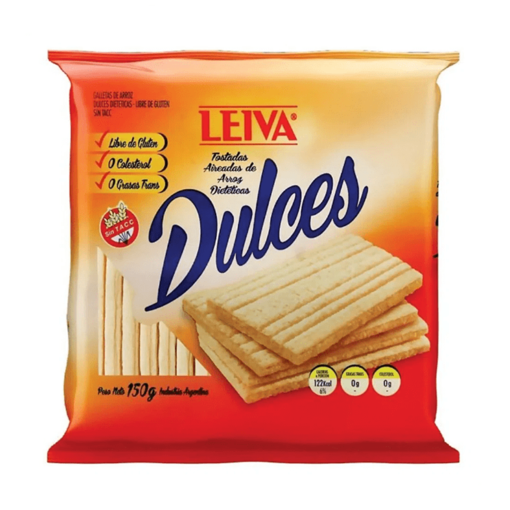 LEIVA TOSTADAS DE ARROZ DULCES X150G