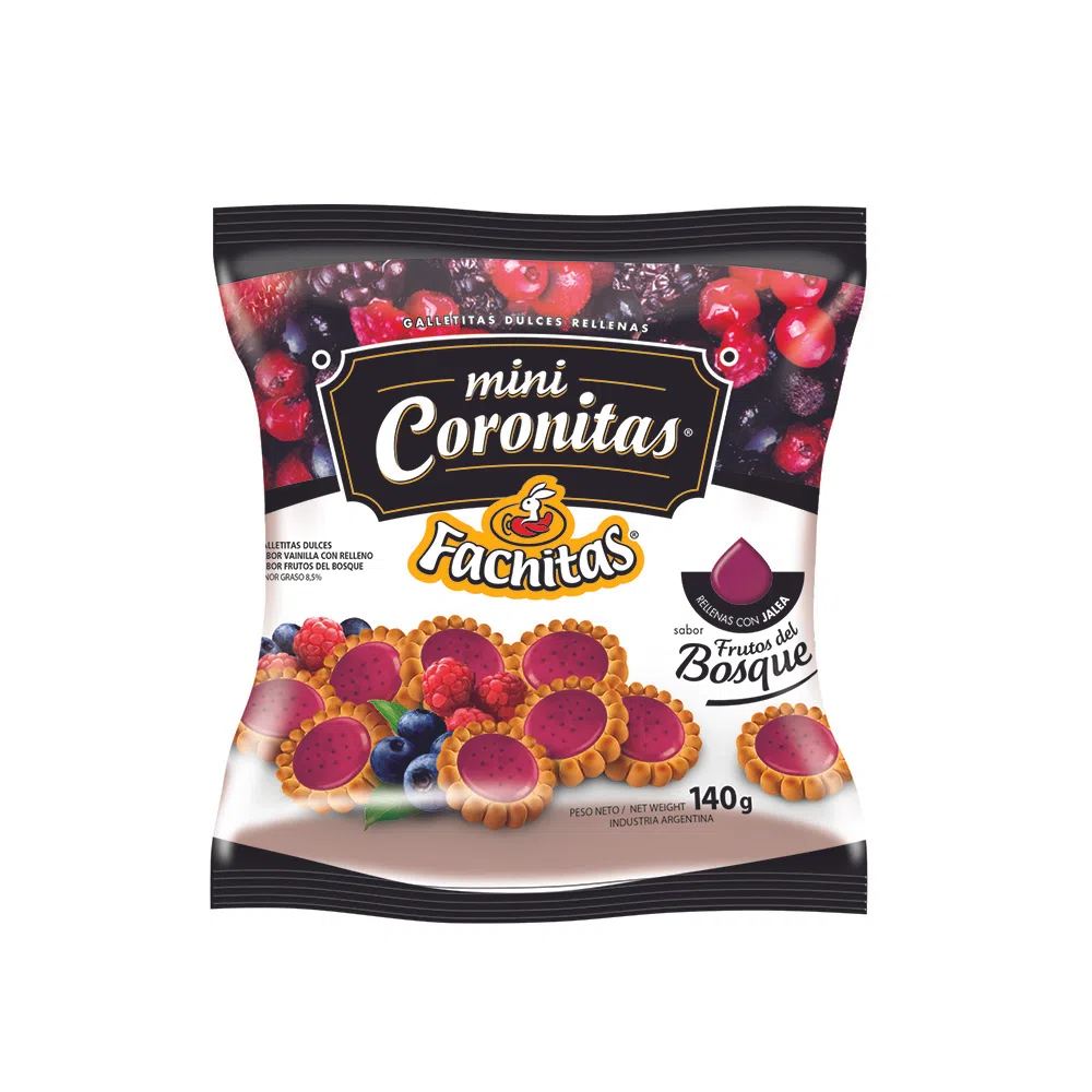 MINI CORONITAS GALLETITAS FRUTOS DEL BOSQUE X140G
