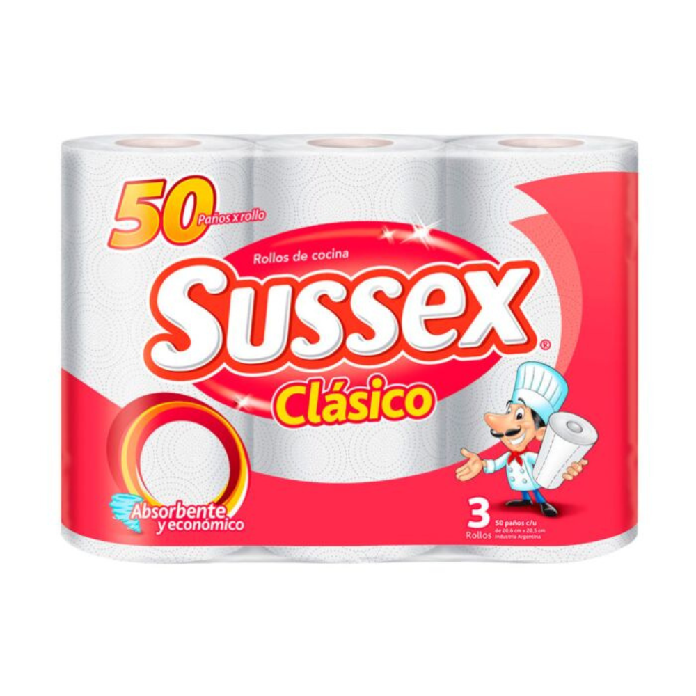 SUSSEX ROLLO DE COCINA 10X3U