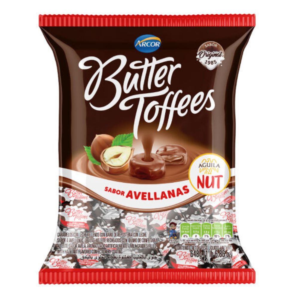 CARAMELOS ARCOR BUTTER TOFFEE AVELLANA X648G
