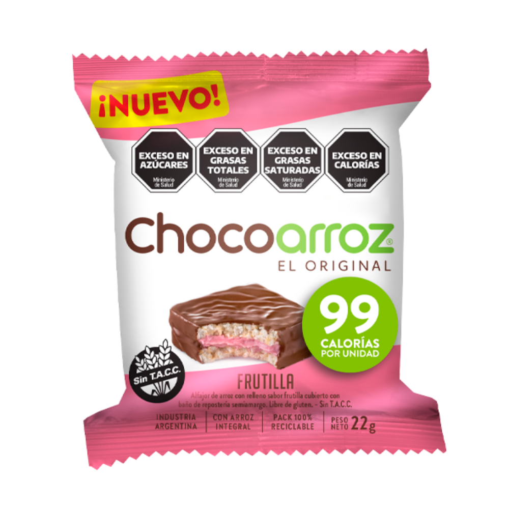 CHOCOARROZ ALFAJOR FRUTILLA 30X22G