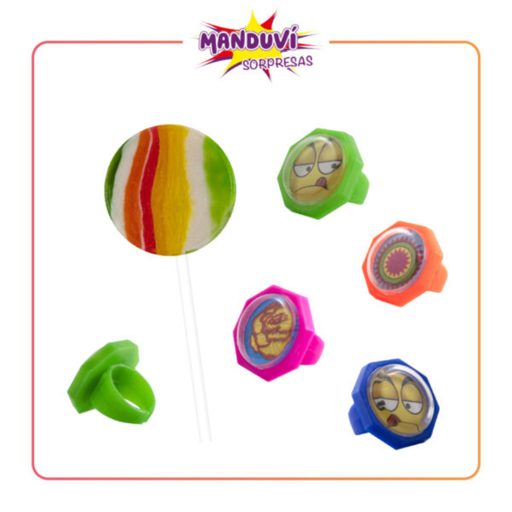 MANDUVI CHUPETINES SORPRESA C/ANILLOS X20 CHUPETINES