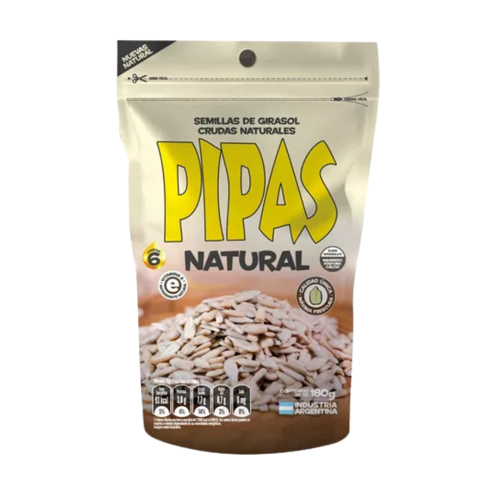 PIPAS PELADAS NATURAL S/SAL X180G