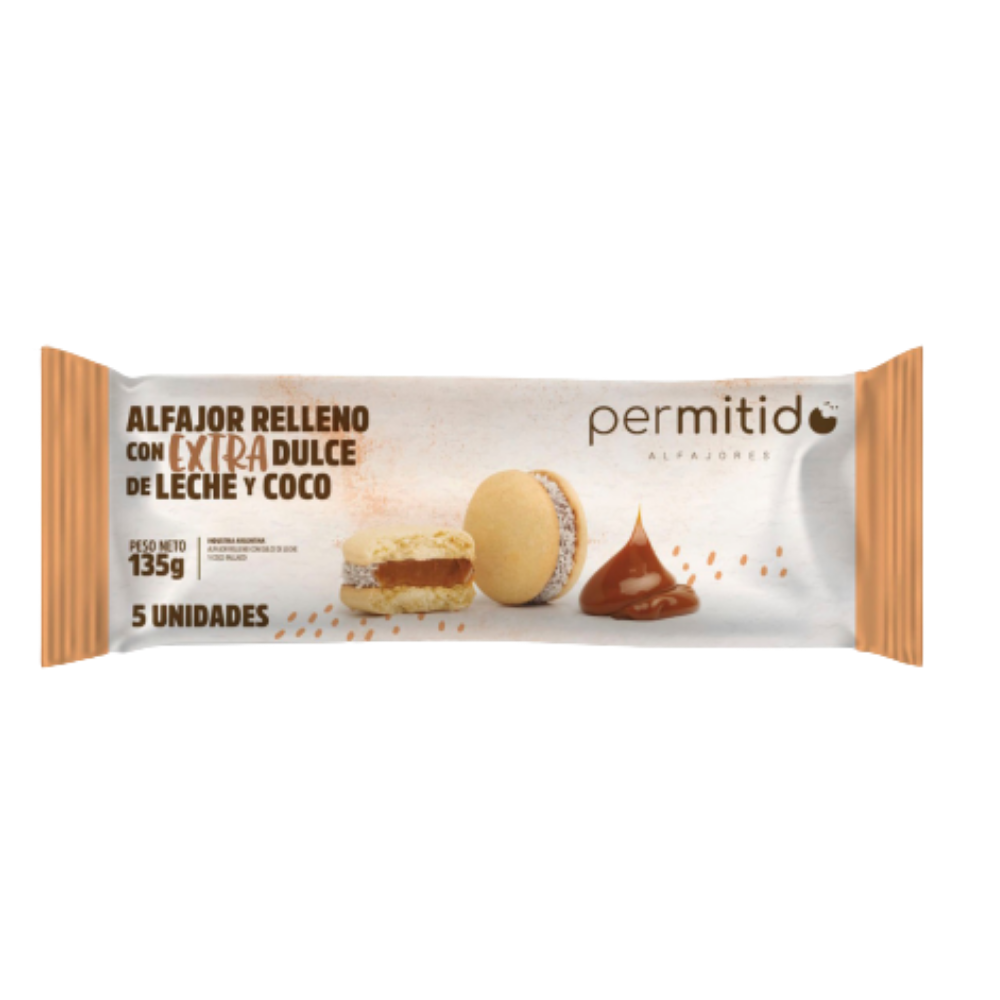 PERMITIDO ALFAJOR MAICENA C/D.D.L X135G