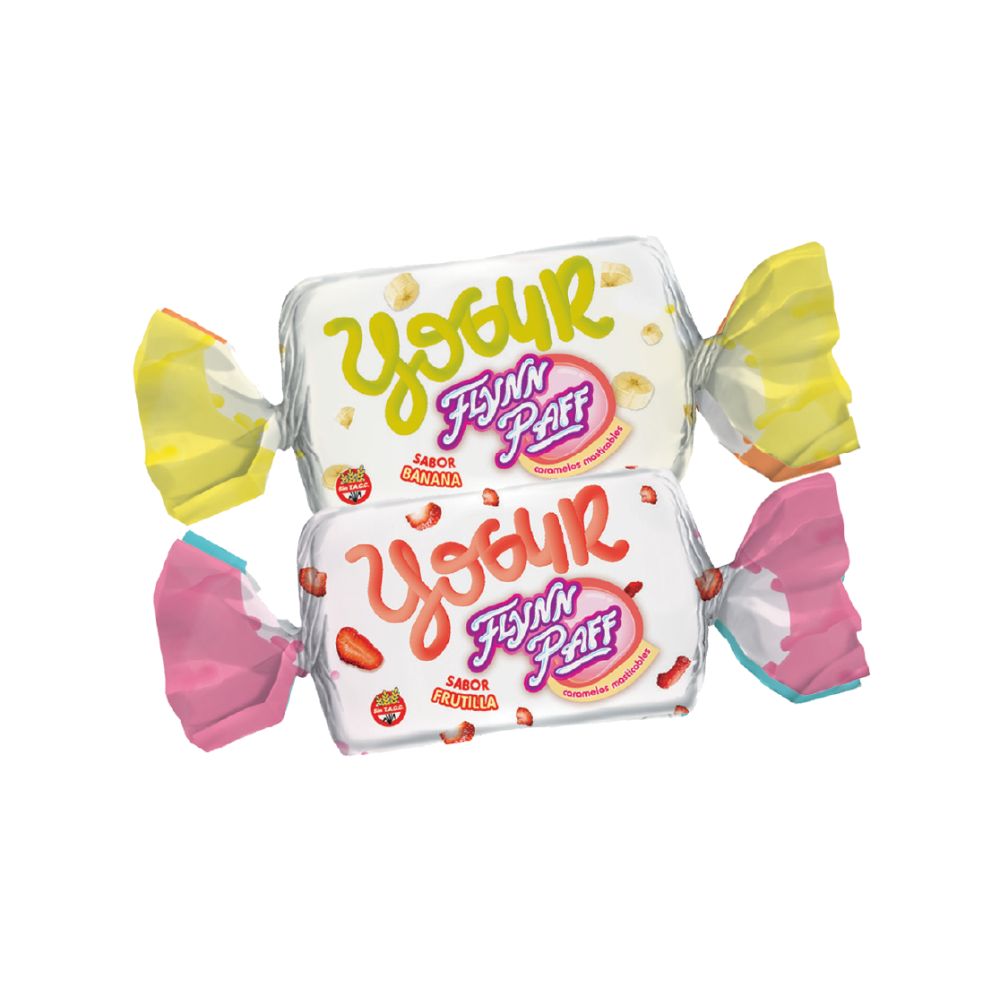 CARAMELOS FLYNN PAFF YOGURT FRUTILLA-BANANA X70U