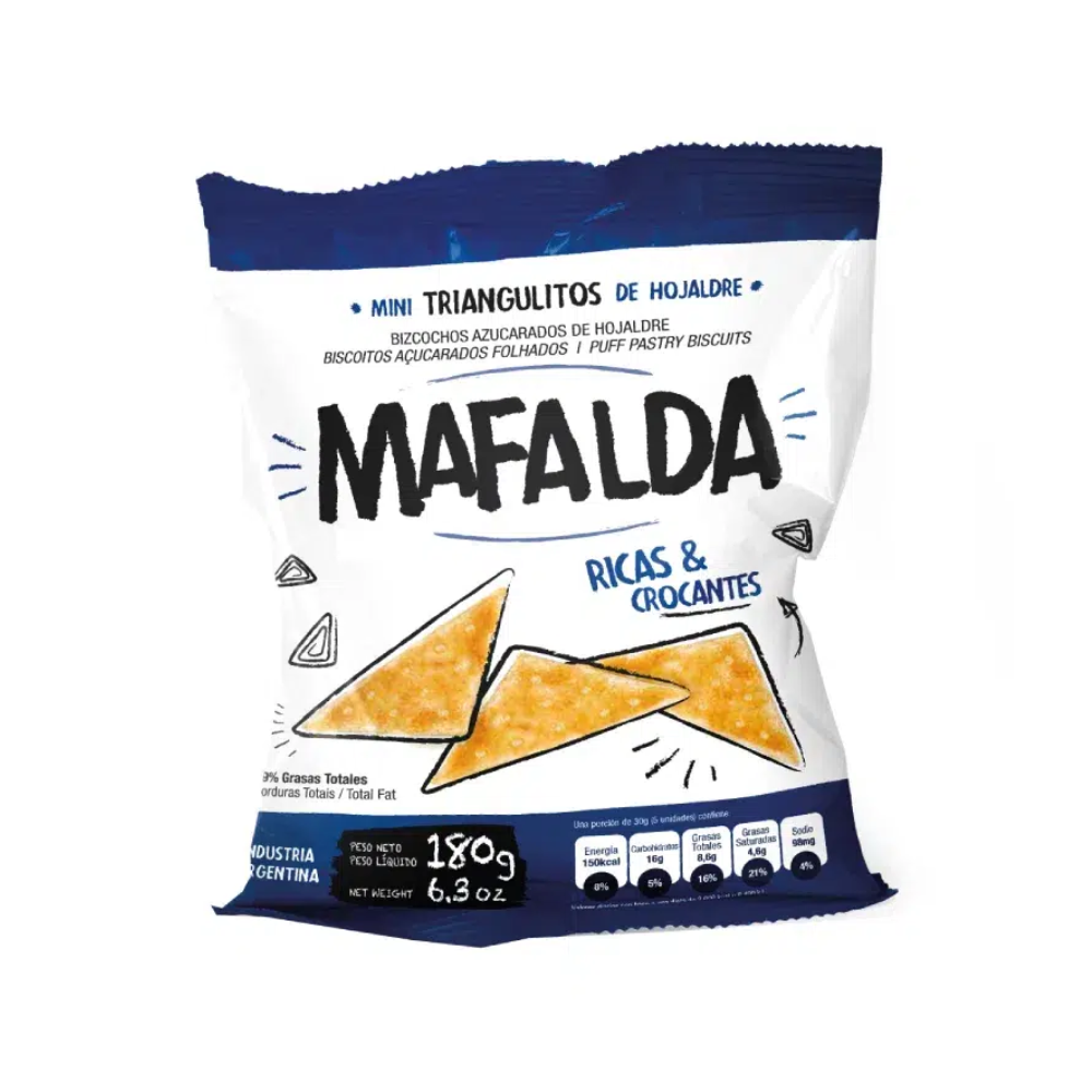 MAFALDA GALLETITAS DE HOJALDRE MINI TRIANGUILITOS 24X180G