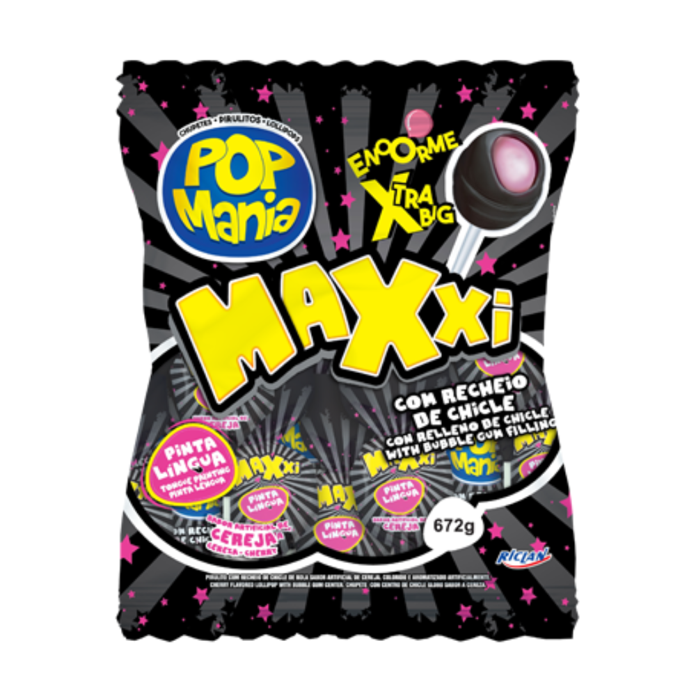 POP MANIA CHUPETINES MAXXI CEREZA X24U