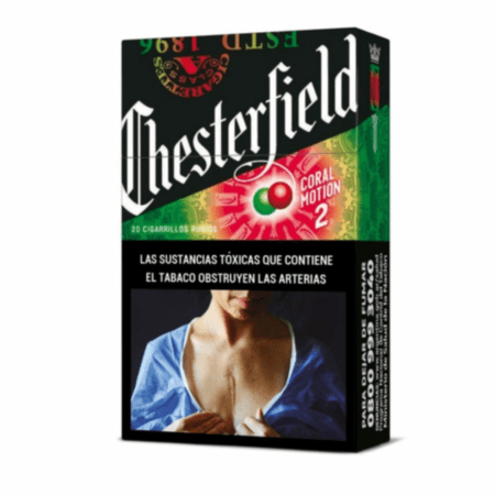 CIGARRILLOS CHESTERFIELD CORAL MOTION BOX 20
