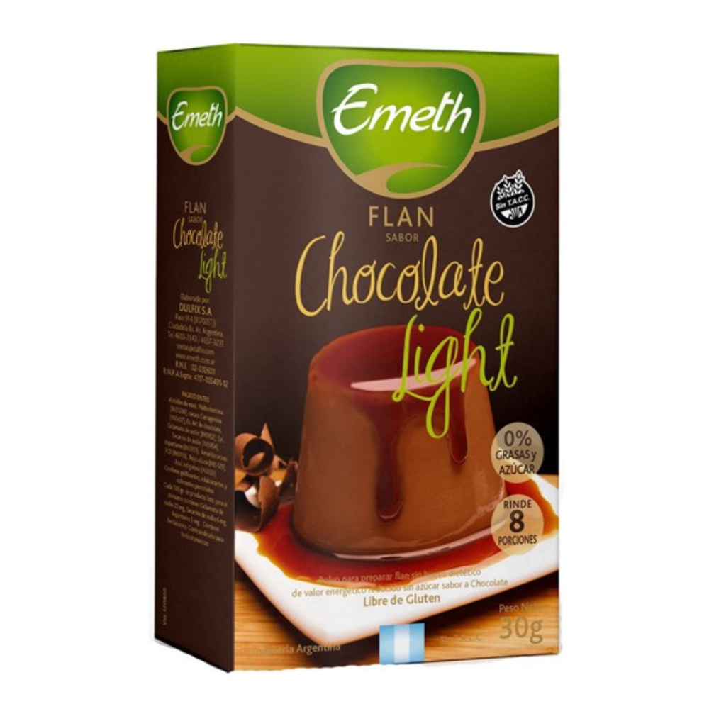 EMETH FLAN SABOR CHOCOLATE LIGHT 30X6U