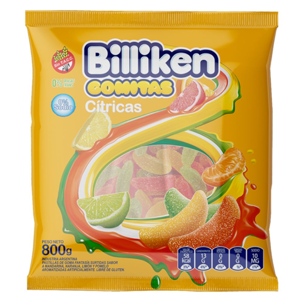 GOMITAS BILLIKEN CITRICAS 6X800G