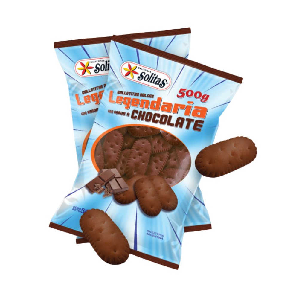 SOLITAS GALLETITAS LEGENDARIAS CHOCOLATE 8X500G