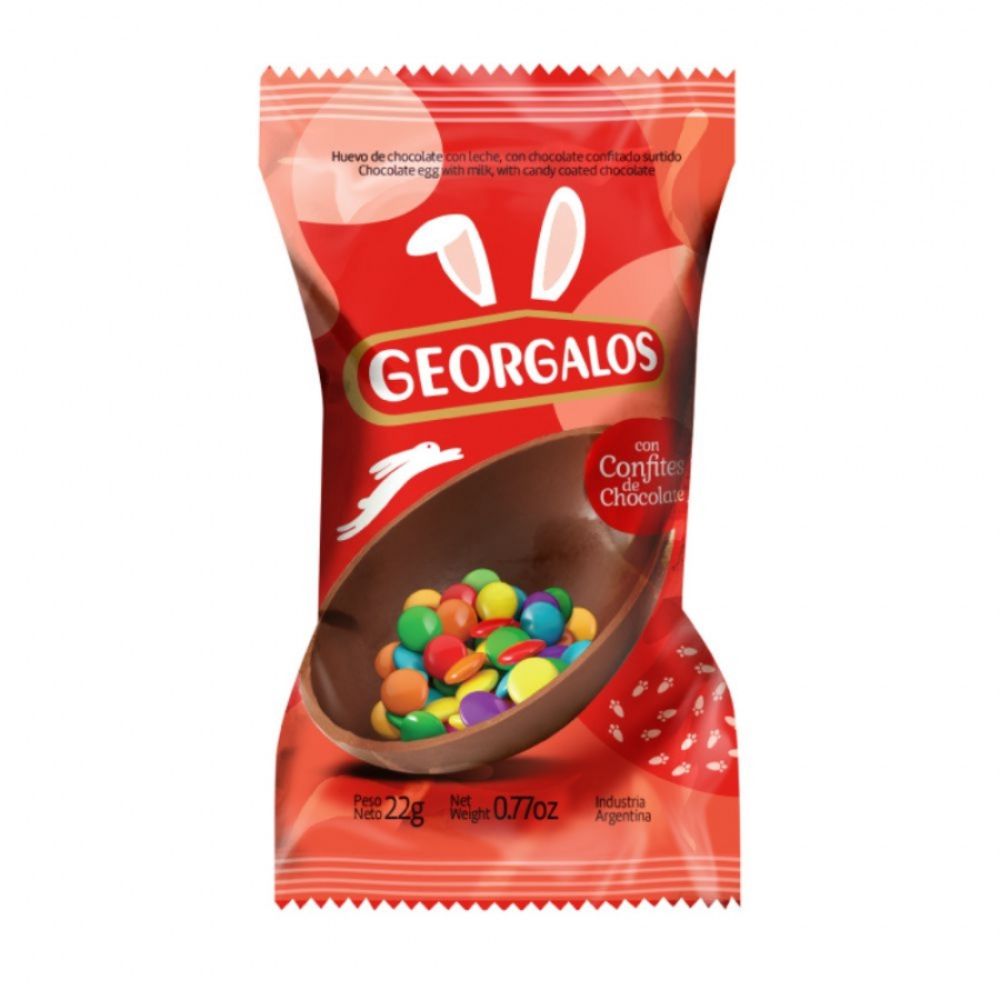 HUEVO DE PASCUA GEORGAROS C/CONFITES 12X22G