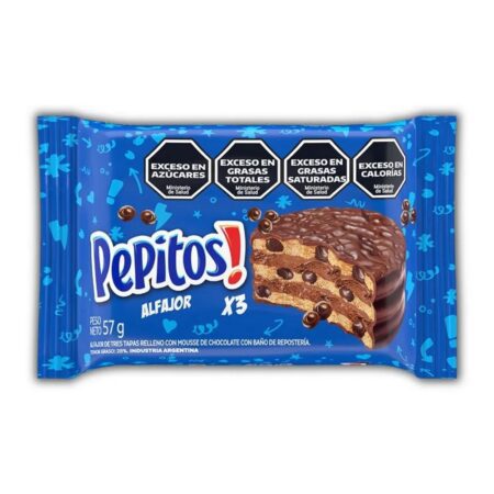 ALFAJOR TRIPLE PEPITOS 36X57G