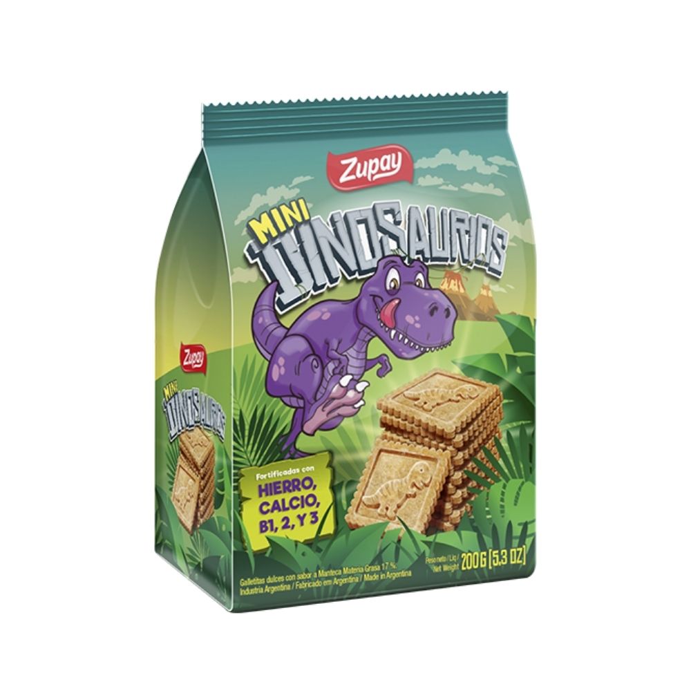 GALLETITAS ZUPAY MINI DINOSAURIOS 200G