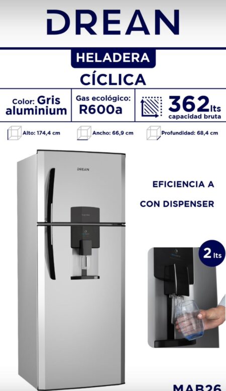HELADERA DREAN MAR 36 362LT